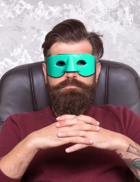 Unique open-eye thermal mask - available NOW