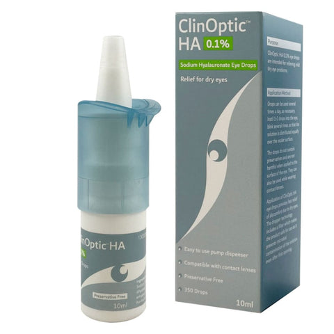 ClinOptic HA 0.1% eye drops