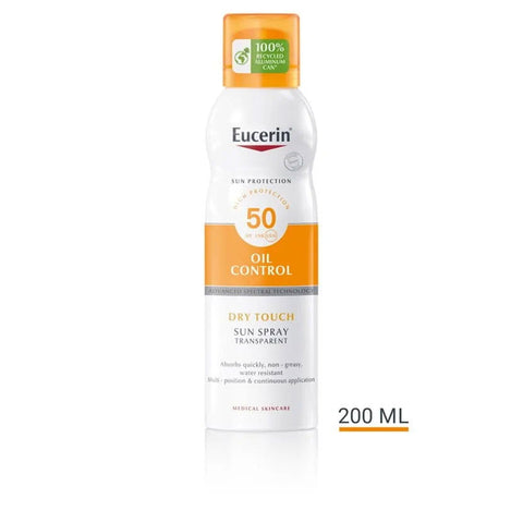 Eucerin transparent dry touch sun spray SPF50 (200ml)