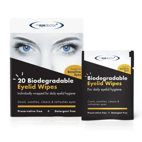 Eye Doctor biodegradable lid wipes