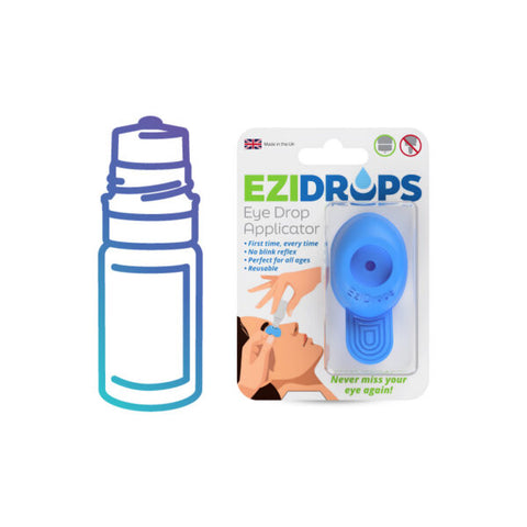 EziDrops eye drop applicator aid for wide head bottles