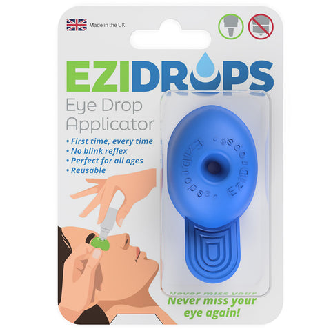 EziDrops eye drop applicator aid for standard tipped bottles/vials