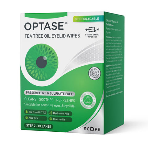 Optase TTO (Tea Tree Oil) BlephaWipe eyelid wipes