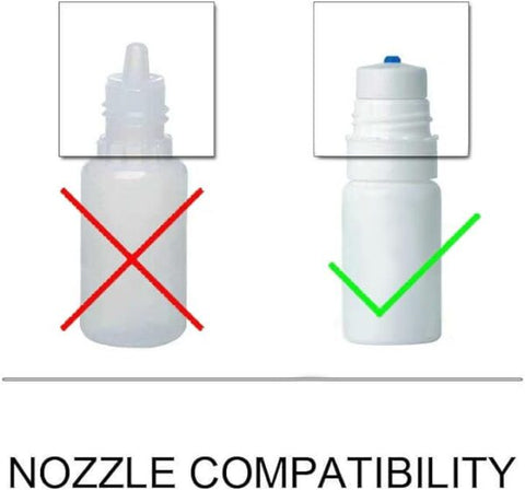 EziDrops eye drop applicator aid for wide head bottles